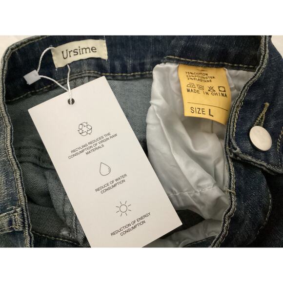 Ursime Y2K sequin embellishment pink ruffles fishtail denim midi skirt size L - Picture 6 of 6